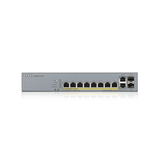 Zyxel GS1350-12HP-EU0101F commutateur réseau Géré L2 Gigabit Ethernet (10/100/1000) Gris Connexion Ethernet, supportant l'alimentation via ce port (PoE)