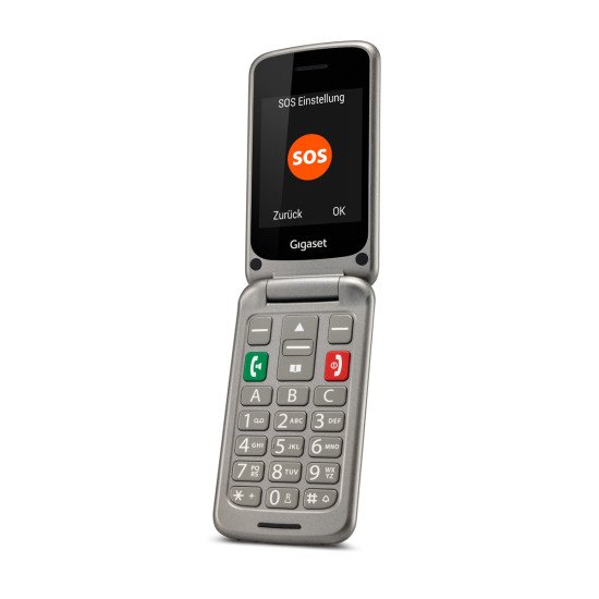 Gigaset GL590 7,11 cm (2.8") 113 g Argent Téléphone pour seniors