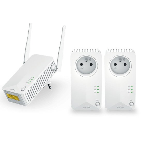 Strong Powerline WiFi 600 Triple Pack V2 600 Mbit/s Ethernet/LAN Blanc 3 pièce(s)