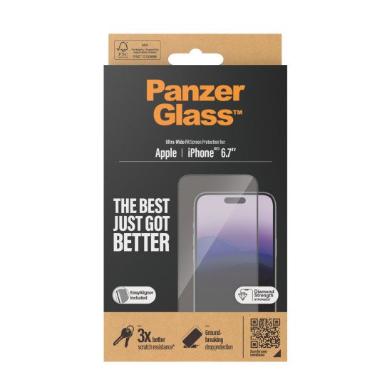 PanzerGlass Ultra Wide Fit Protection d'écran transparent Apple 1 pièce(s)