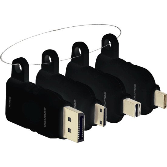 Vision TC-MULTIHDMI/BL adaptateur et connecteur de câbles mDP/DP/mHDMI/USB-C HDMI Noir