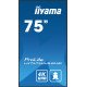 iiyama ProLite Écran plat de signalisation numérique 190,5 cm (75") LCD Wifi 500 cd/m² 4K Ultra HD Noir Intégré dans le processeur Android 11 24/7