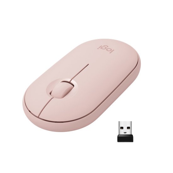 Logitech Pebble M350 souris RF Sans fil + Bluetooth Optique 1000 DPI Ambidextre