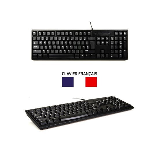 Port Designs 900900 clavier Souris incluse Bureau USB AZERTY Français Noir