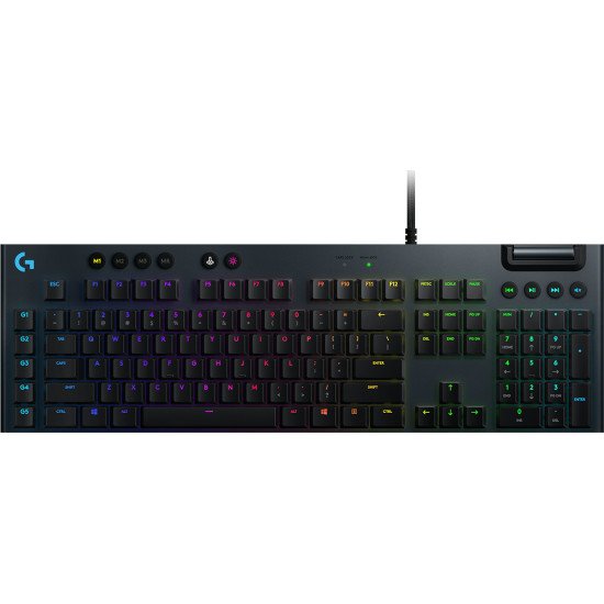 Logitech G G815 LIGHTSYNC RGB Mechanical Gaming Keyboard – GL Linear clavier USB Russe Charbon