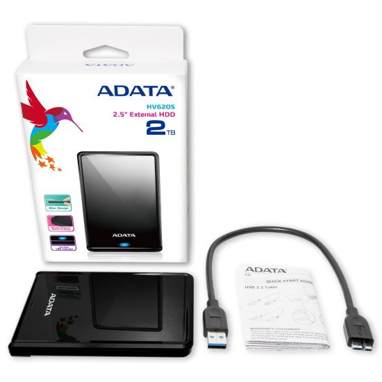 ADATA HV620S disque dur externe 4 To Noir