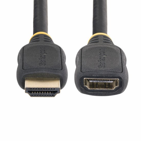 StarTech.com Câble d'Extension HDMI 2.0 de 1 m, Câble HDMI Haut Débit, 4K 60Hz, Câble d'Extension HDMI Mâle vers Femelle, Adaptateur HDMI M/F