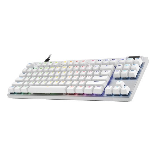 Logitech G PRO X TKL RAPID clavier Jouer USB AZERTY Français Blanc