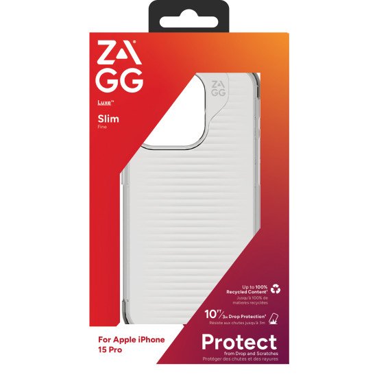 ZAGG Luxe coque de protection pour téléphones portables 15,5 cm (6.1") Housse Transparent