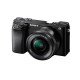 Sony α 6100 + 16-50mm Kit d'appareil-photo SLR 24,2 MP CMOS 6000 x 40000 pixels Noir