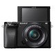 Sony α 6100 + 16-50mm Kit d'appareil-photo SLR 24,2 MP CMOS 6000 x 40000 pixels Noir