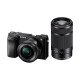 Sony α 6100 + 16-50mm Kit d'appareil-photo SLR 24,2 MP CMOS 6000 x 40000 pixels Noir