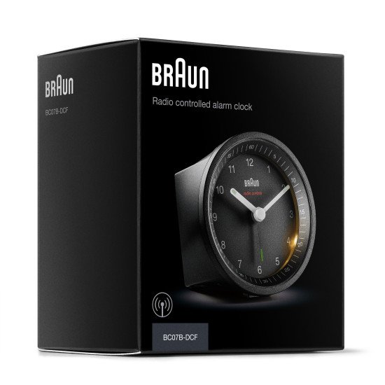 Braun BC07 Réveil à quartz Noir