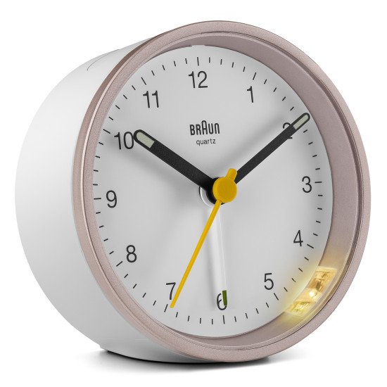 Braun BC12 Horloge murale à quartz Rose, Blanc