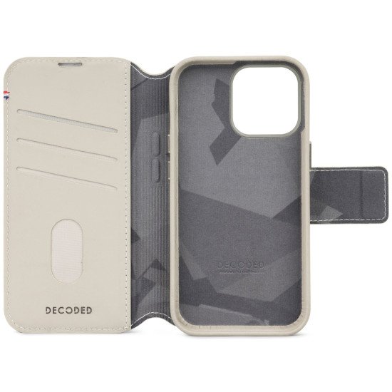 Decoded D24IPO15PDW5CY coque de protection pour téléphones portables 15,5 cm (6.1") Étui avec portefeuille Beige