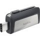 Sandisk Ultra Dual Drive lecteur USB flash 128 Go USB Type-A / USB Type-C 3.2 Gen 1 (3.1 Gen 1) Noir, Argent