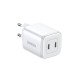 Ugreen 15327 chargeur d'appareils mobiles Universel Blanc Secteur Charge rapide Intérieure