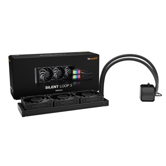 be quiet! Silent Loop 360 mm | Système de refroidissement liquide tout-en-un, 360 mm, noir, socket Intel et AMD