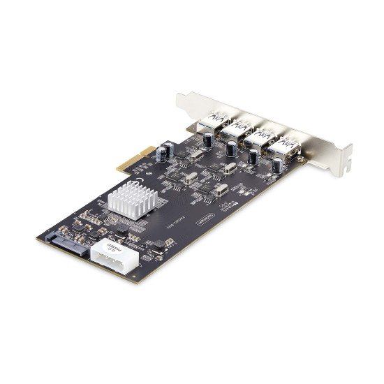 StarTech.com Carte PCIe USB à 4 Ports, USB 3.2 5Gbps, Carte d'Extension PCI Express avec 4 Contrôleurs USB Indépendants, 4 Ports USB-A, Windows/macOS/Linux