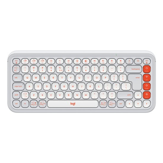 Logitech POP Icon Keys clavier Universel Bluetooth QWERTY US International Orange, Blanc