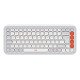 Logitech POP Icon Keys clavier Universel Bluetooth QWERTY US International Orange, Blanc