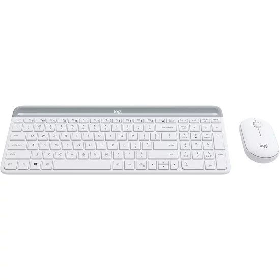 Logitech MK470 Slim Wireless Combo clavier RF sans fil AZERTY Français Blanc  920-009191 pas cher