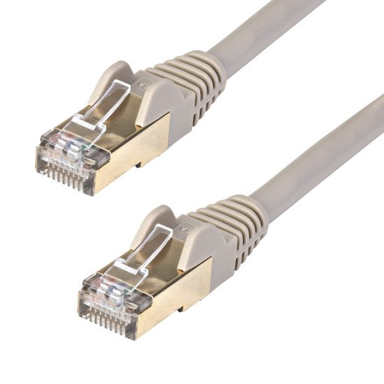 StarTech.com Cordon de raccordement CAT6a - 7,5 m - Sans crochet - Câble patch RJ45 - Gris