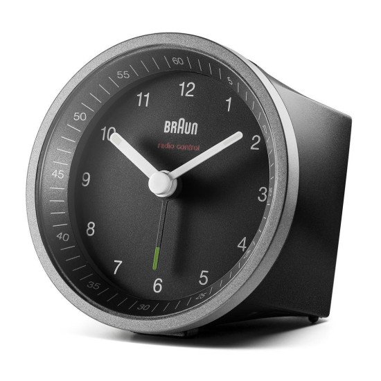 Braun BC07SB-DCF Réveil à quartz Noir, Argent