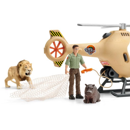 schleich WILD LIFE Hélicoptère pour sauvetage d'animaux