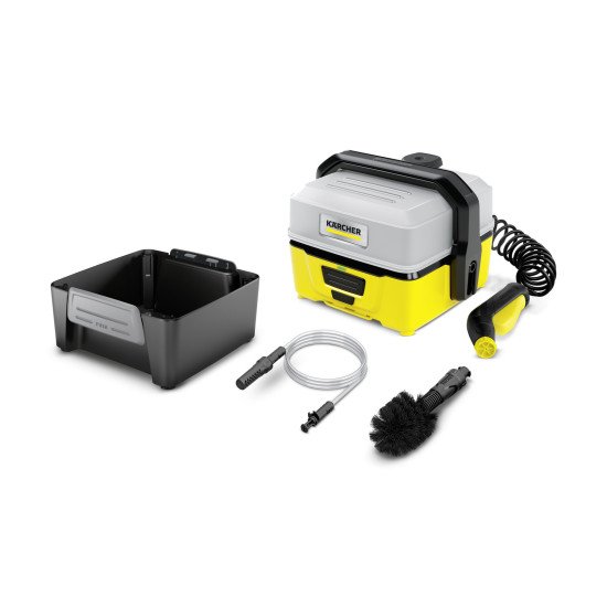 Kärcher OC 3 + Adventure Nettoyeur haute pression Compact Batterie 120 l/h Noir, Jaune