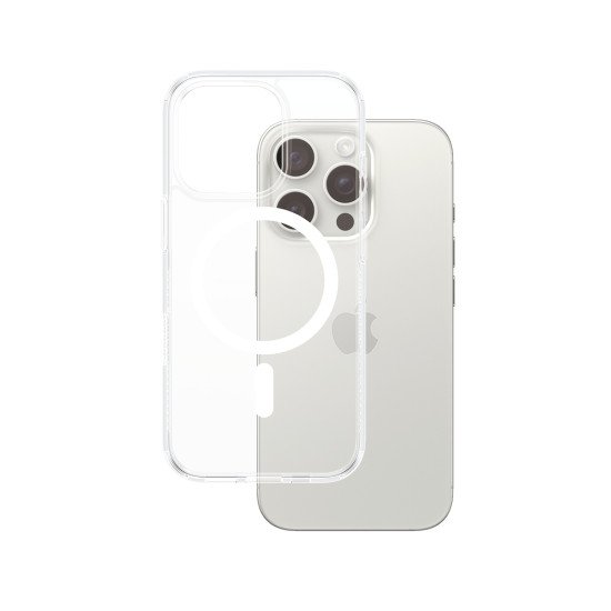 PanzerGlass PG HardC White MagS iPhone 16Pro 6.3Inch coque de protection pour téléphones portables Housse Transparent