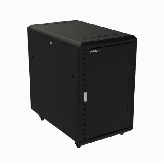 StarTech.com Armoire serveur 18U avec roulettes et pieds de mise à niveau - Profondeur de 81 cm