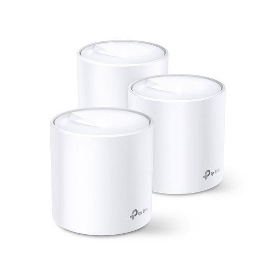 TP-Link Deco X60 points d'accès sans fil Bi-bande (2,4 GHz / 5 GHz) Gigabit Ethernet Blanc (pack de 3)