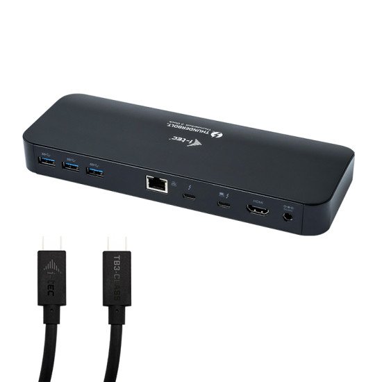 i-tec TB3HDMIPLUSXIT station d'accueil Avec fil Thunderbolt 3 Noir