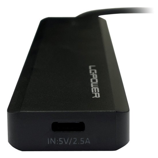 LC-Power LC-HUB-U3-4-C hub & concentrateur USB 3.2 Gen 2 (3.1 Gen 2) Type-A 10000 Mbit/s Noir