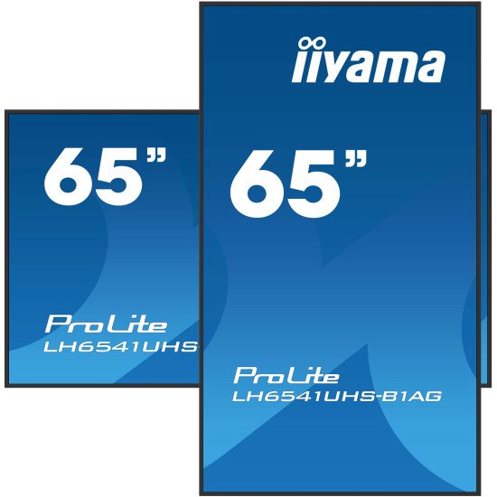 iiyama LH6541UHS-B1AG affichage de messages 163,8 cm (64.5") LCD 500 cd/m² 4K Ultra HD Noir 24/7