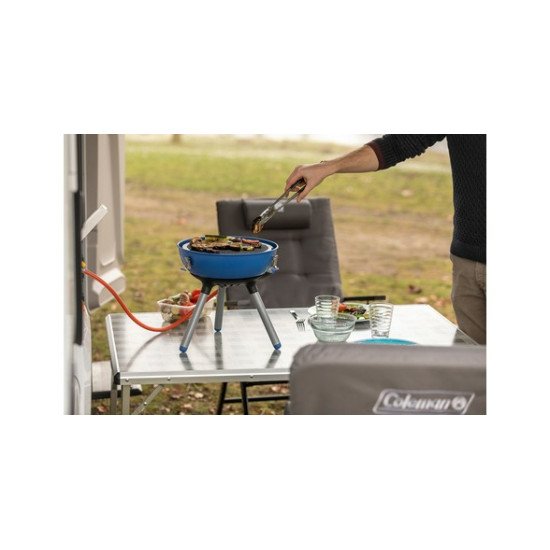 Campingaz Party Grill 400 Caravan Dessus de table propane/butane Noir, Bleu, Acier satin 2000 W