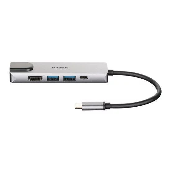 DUB-2335 Hub USB-C 6-en-1 avec HDMI/Gigabit Ethernet/alimentation