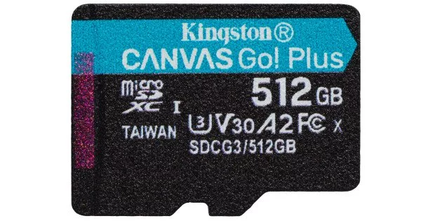 SDCG3 - 512GB: Carte mémoire MicroSDXC, 512 Go Canvas Go plus +