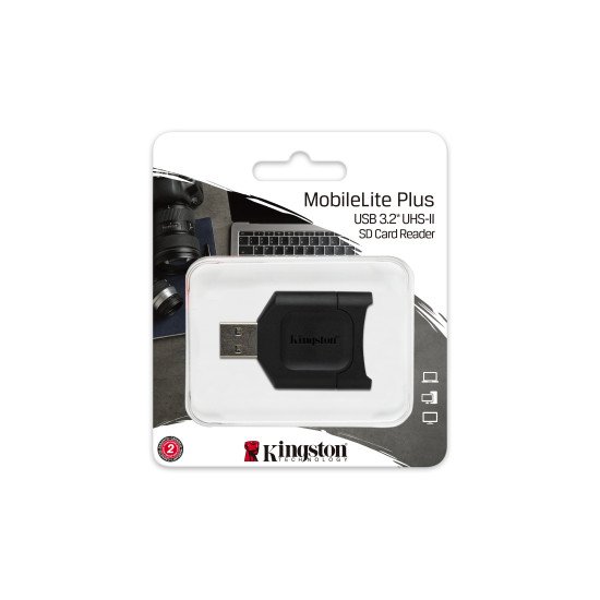 Kingston Technology MobileLite Plus lecteur de carte mémoire Noir USB 3.2 Gen 1 (3.1 Gen 1) Type-A