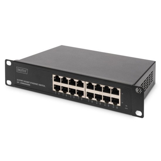 Digitus DN-80115 commutateur réseau Non-géré Gigabit Ethernet (10/100/1000) 1U Noir