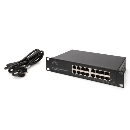 Digitus DN-80115 commutateur réseau Non-géré Gigabit Ethernet (10/100/1000) 1U Noir