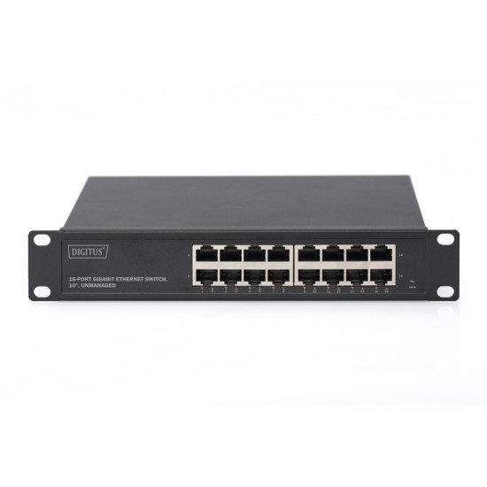 Digitus DN-80115 commutateur réseau Non-géré Gigabit Ethernet (10/100/1000) 1U Noir