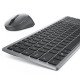 DELL KM7120W clavier RF sans fil + Bluetooth QWERTY Belge Gris, Titane