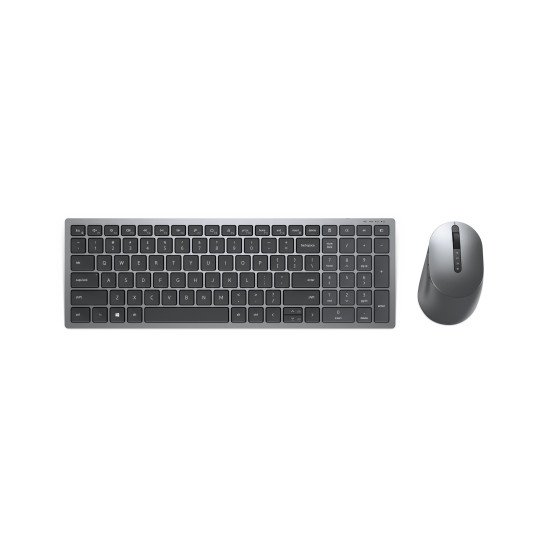 DELL KM7120W clavier RF sans fil + Bluetooth QWERTY Belge Gris, Titane