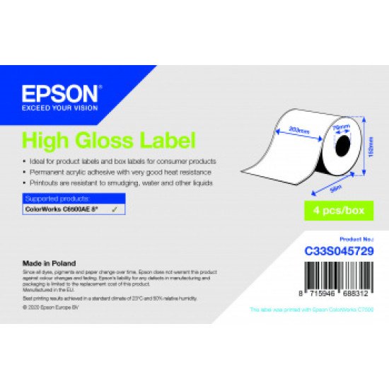 Epson C33S045729 étiquette à imprimer Blanc