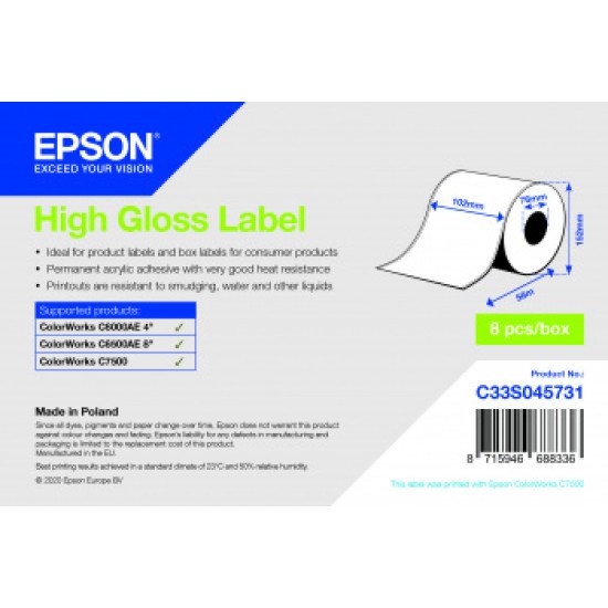 Epson C33S045731 étiquette à imprimer Imprimante d'étiquette adhésive