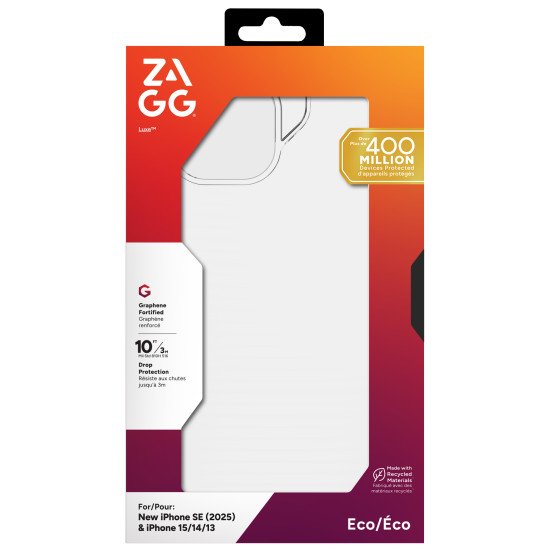 ZAGG Luxe coque de protection pour téléphones portables 15,5 cm (6.1") Housse Transparent