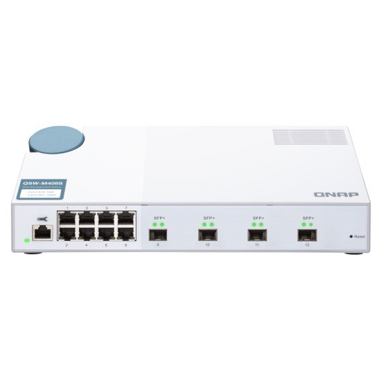 QNAP QSW-M408S commutateur réseau Géré L2 Gigabit Ethernet (10/100/1000) Blanc