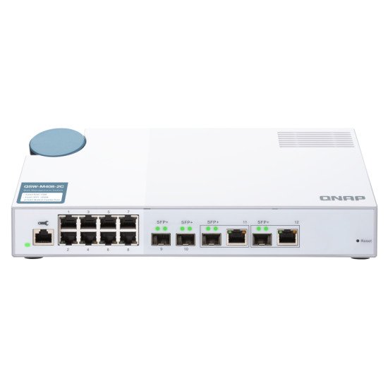 QNAP QSW-M408-2C commutateur réseau Géré L2 10G Ethernet (100/1000/10000) Blanc